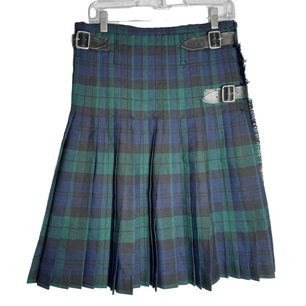 Hector Russell Tartan Plaid Pleated Kilt Skirt Scottish Academia Preppy Grunge